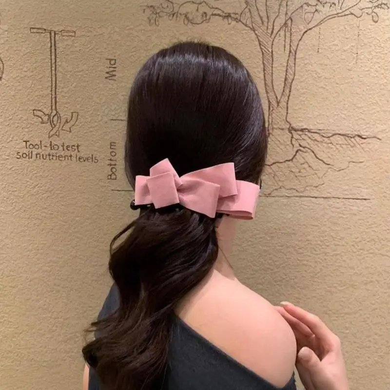 Hochwertige mehrschichtige Schleifen-Bananenklammer Haarnadel Pferdeschwanz-Haarspangen Kopfbedeckung Haarschleifen für Mädchen Haaraccessoires – Detail 12