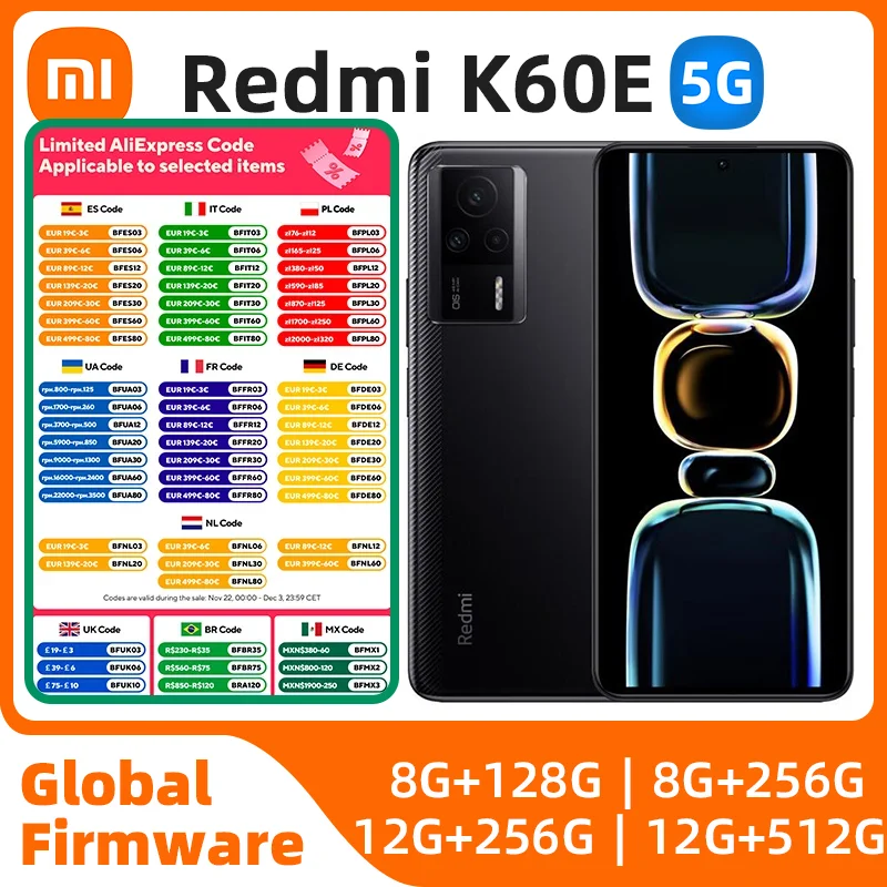 Xiaomi Redmi K60E 5G Smartphone Dimensity 8200 6.67