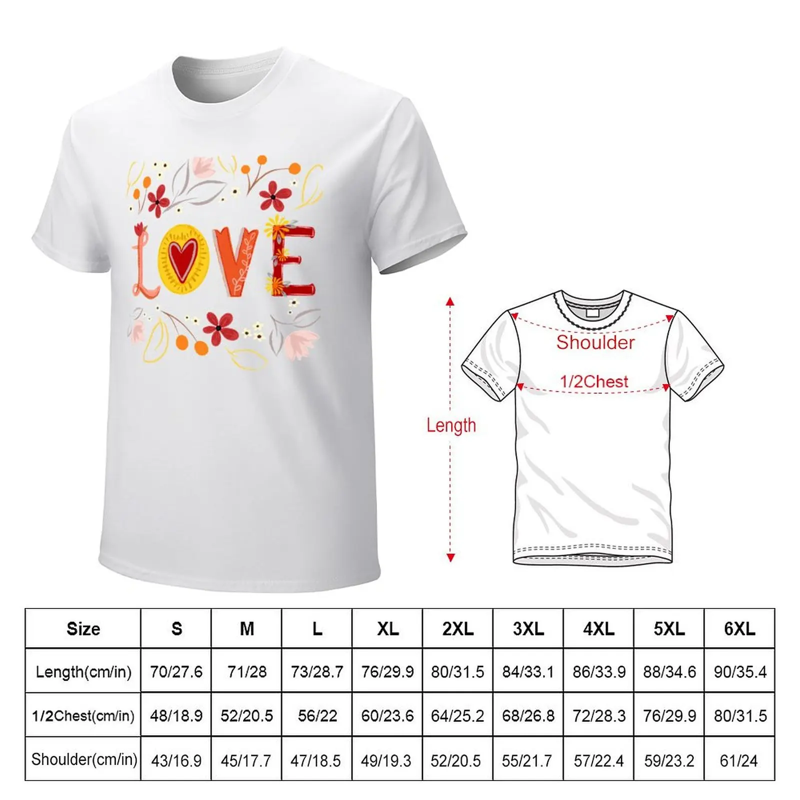 Love blooms T-shirt summer clothes Short sleeve tee Short sleeve tee men