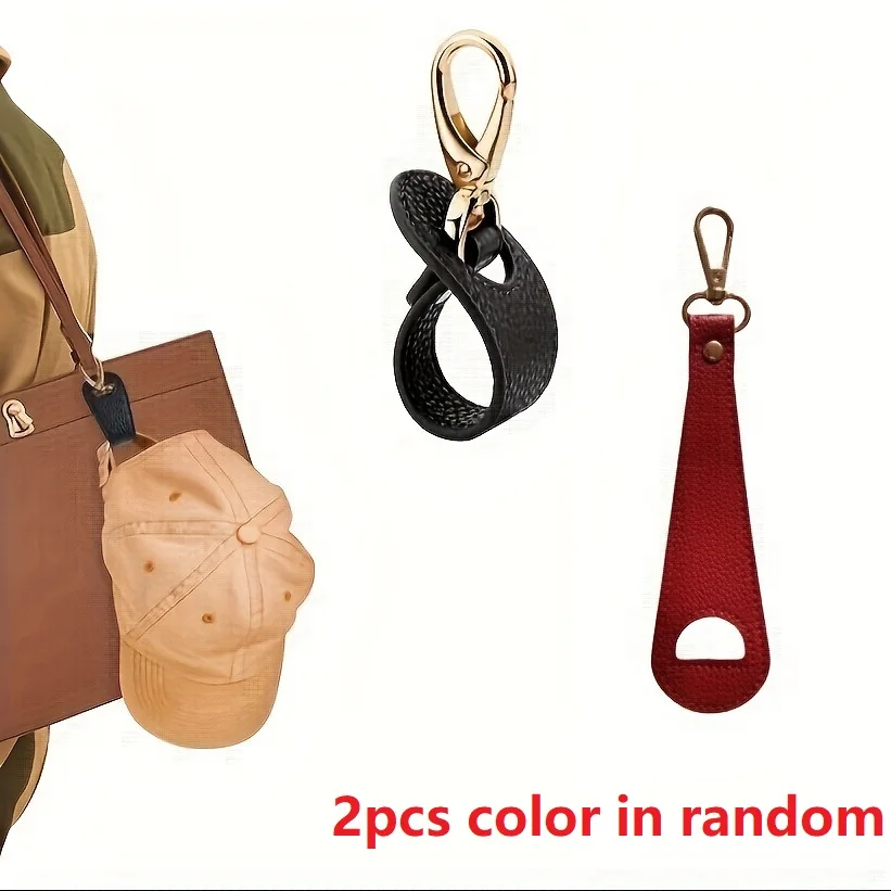 2pcs Color in random  Travel Hat Clip Simple Golf Baseball Hat Clip Summer Hat Strap Towel Glove Storage Wallet Buckle