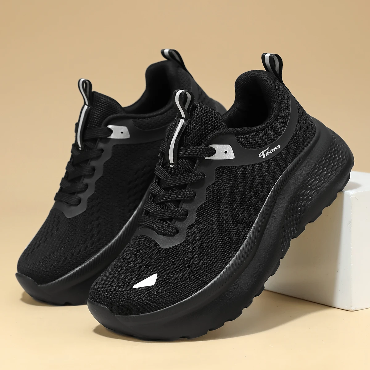 Zapatillas Deportivas para Mujer con Punta Ancha, Transpirables, Antideslizantes, con Plataforma, para Caminar