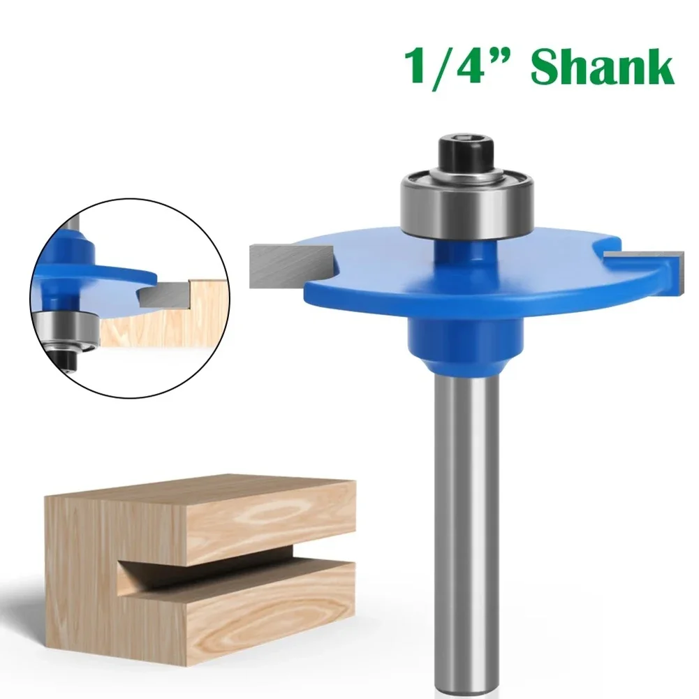 

Router Bit Milling Cutter Shank Solid Wood Steel T-Sloting Woodworking Workshop 1pc 6.35mm Biscuit Board Corner