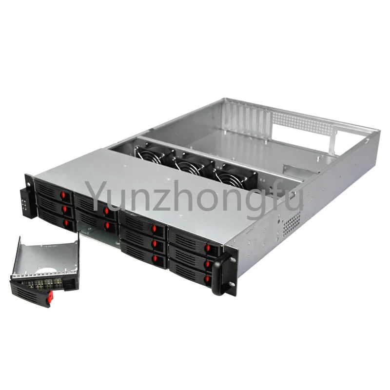 High Performance 2u Rack 12bays Hot Swap Server Case with SATA SAS Backplane for Cloud Server