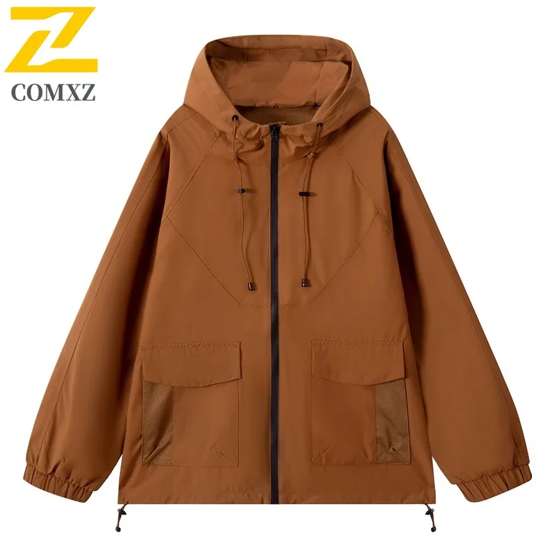 "EiAO مقنعين سترة واقية ربيع الخريف مقاوم للماء تنفس سترة خارجية للمشي التخييم الصيد للجنسين أكتيفيوير 2025 #5