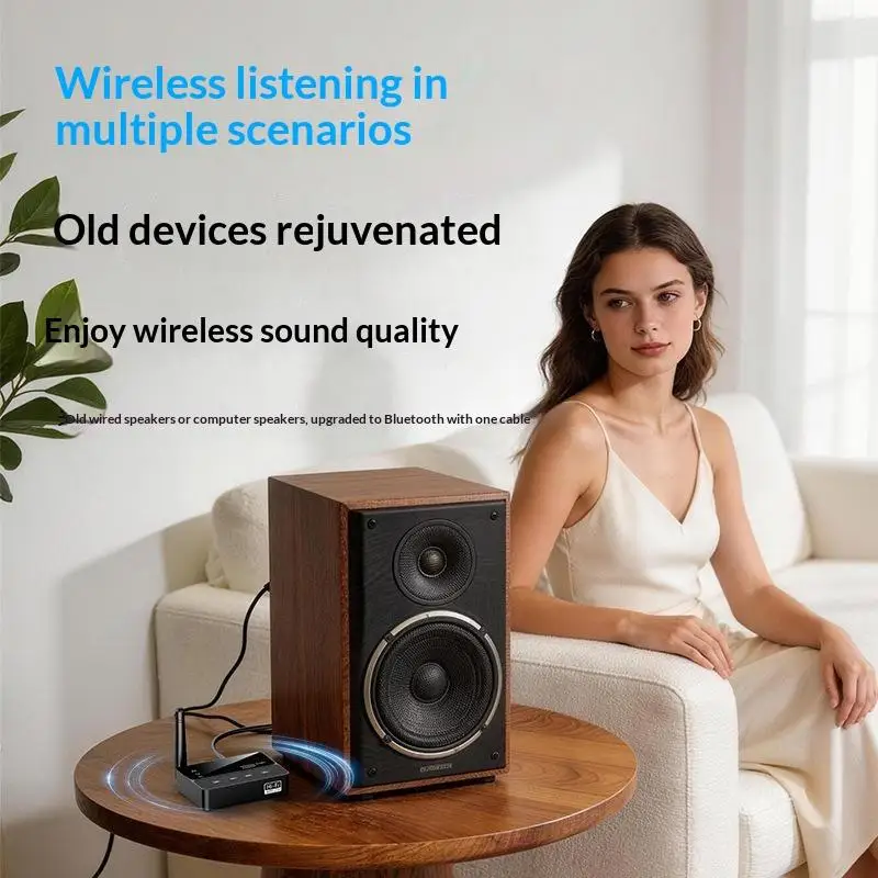 1Pcs Bluetooth 6 Wireless Audio Transmitter Receiver HiFi Sound 20M Signal For Car Home TV Speaker Audio Systems