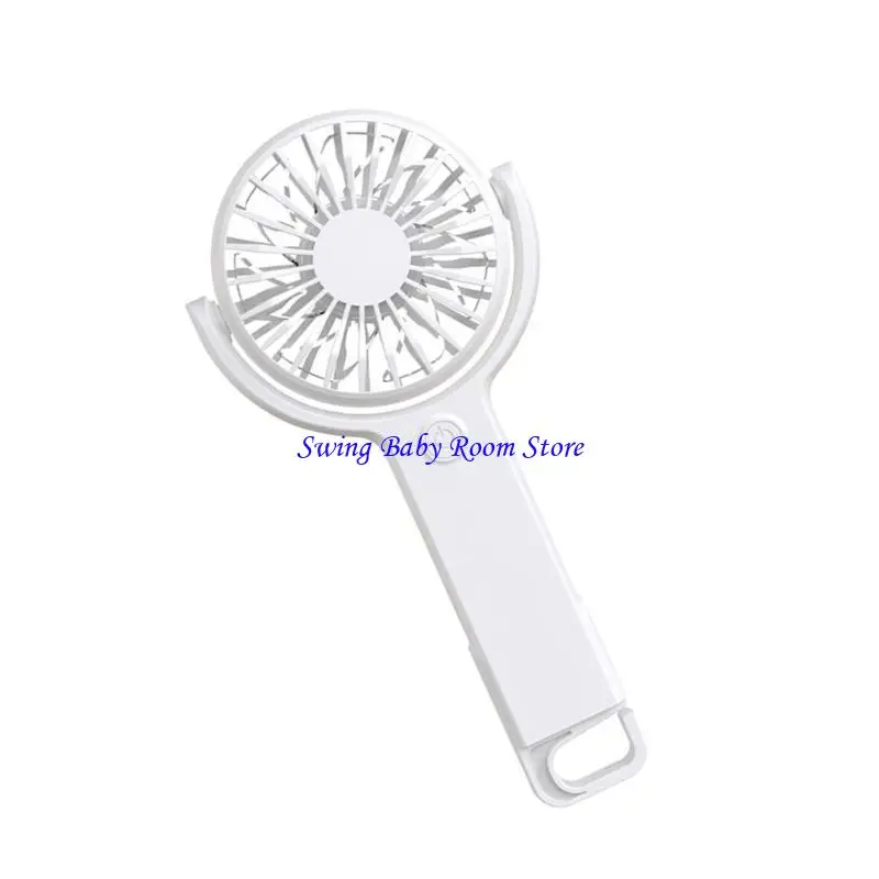 K1ad портативный вентилятор 1200 мАч аккумулятор с батареей ручной работы 5 -скоростный USB -перезаряжаемый вентилятор