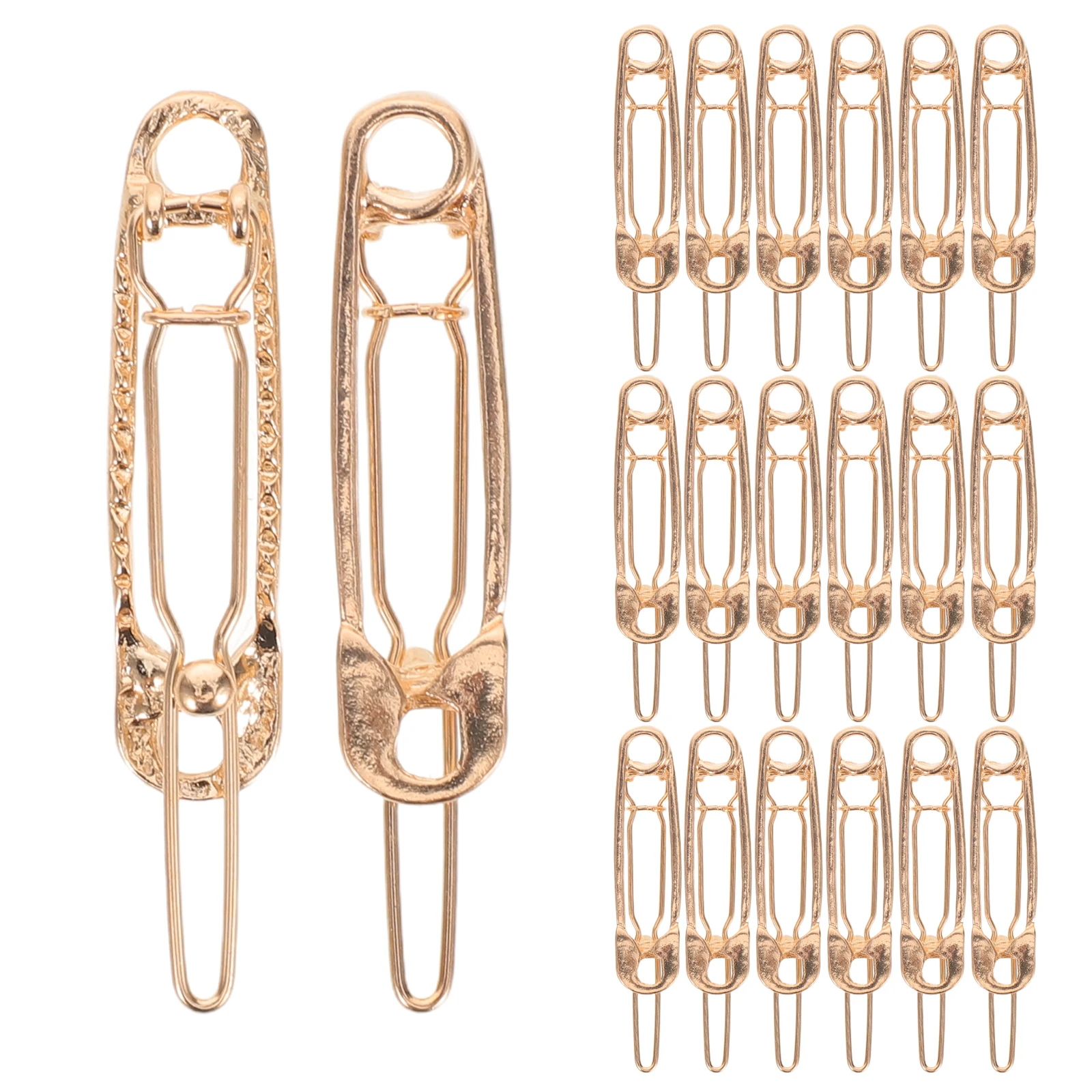 

24pcs Golden Flat Hairpins For Women Bangs Fine Mini Decorative Barrettes Everyday Party Use Small Golden Metal Clips Fashion