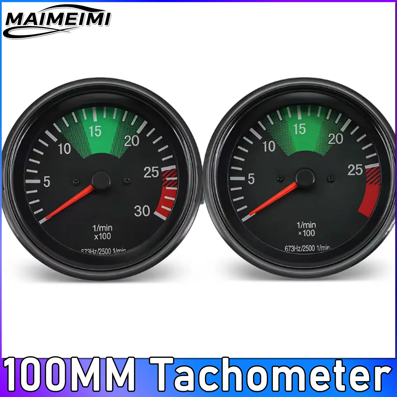 24V 100MM Tachometer Heavy Truck Gauge for Mercedes Truck Auto Parts Instrument Cluster Gauge 3000RPM 2500 RPM Meter Customized
