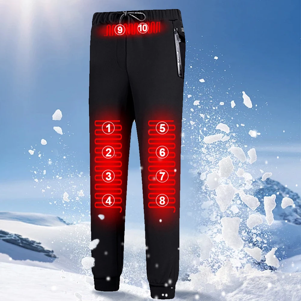 16 Zones Electric Heated Pants USB Outdoor Winter Heating Trousers Sports Thermal Motorcycle Pants for Men & Women