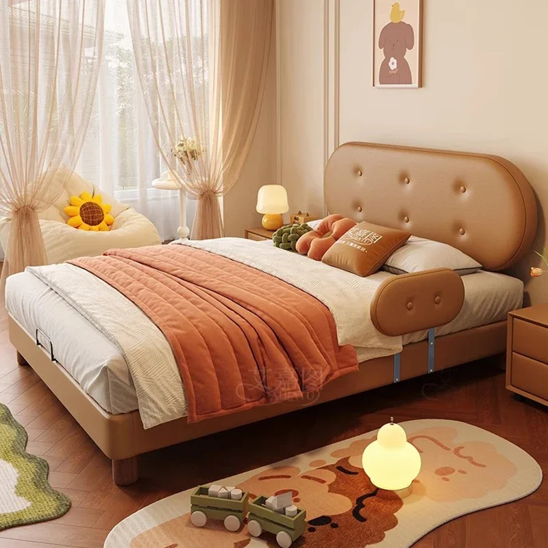 Children Single Bed Bedroom Modern Sofa Full Massage Bed Wooden Loft Queen Castle Sleeping Safe Cama Solteiro Unique Furniture