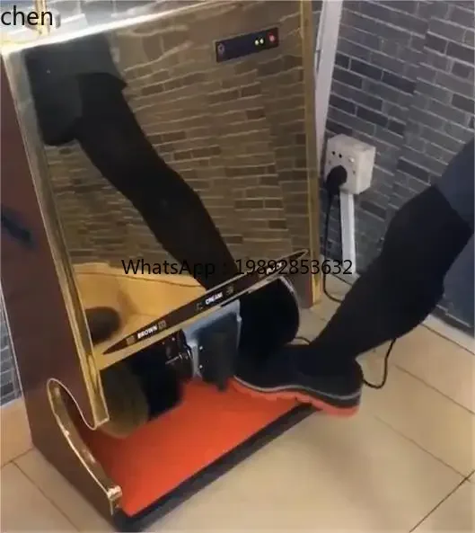 ZZ ملمع الأحذية التعريفي الأوتوماتيكي بالكامل متعدد الوظائف ملمع الأحذية الكهربائية لردهة الفندق #5