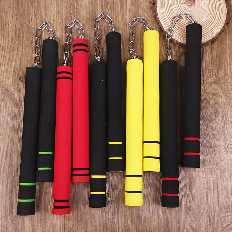 Martial Arts Nunchaku Safe Sponge Foam Handle Training Sticks Practice Nunchucks For Kids Beginners Practice And Training