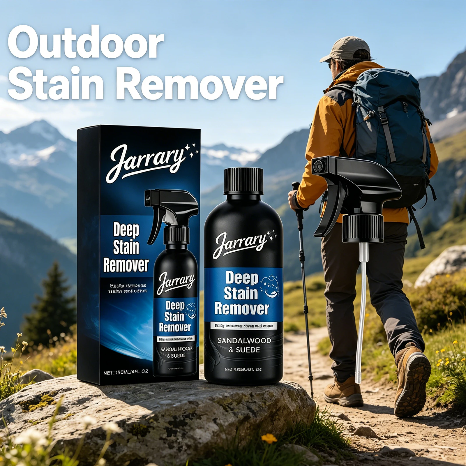 

Jarrary Outdoor Multi Purpose Stain Remover Household Office Cleaning Deodorant Powerful Stubborn Dirt Cleaner Spray 120ml ﻿