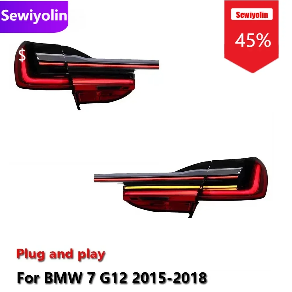 

Car DRL Accessories Led Tail Lights For BMW 7 Series G12 2015-2018 Plug And Play Stop Light DRL Dynamic Turn Signal DRL