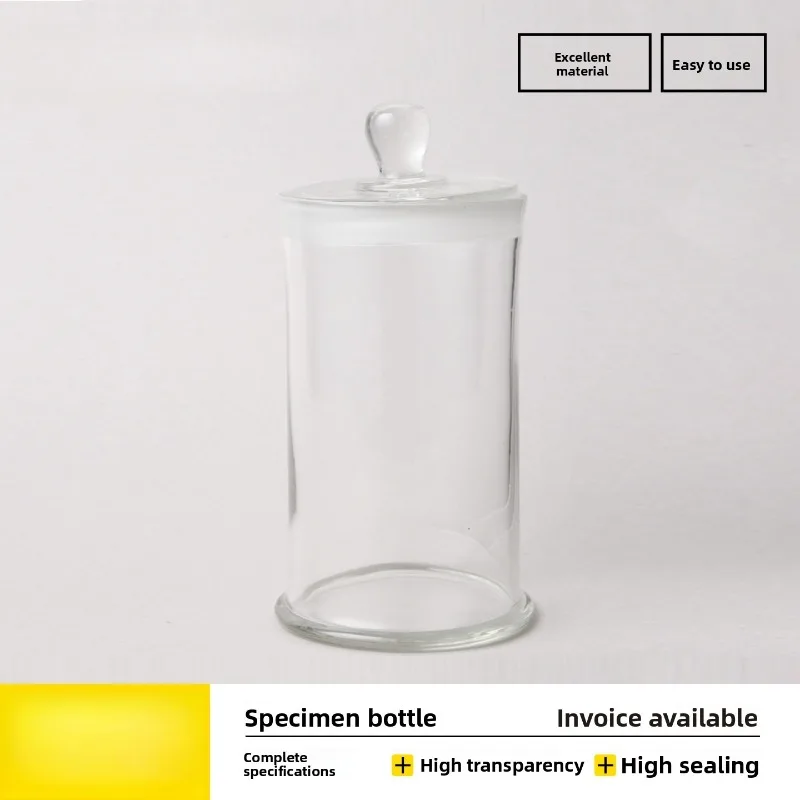 

Утолщенная прозрачная стеклянная банка для образцов, круглая демонстрационная емкость, различные размеры, диаметр 45-180 мм