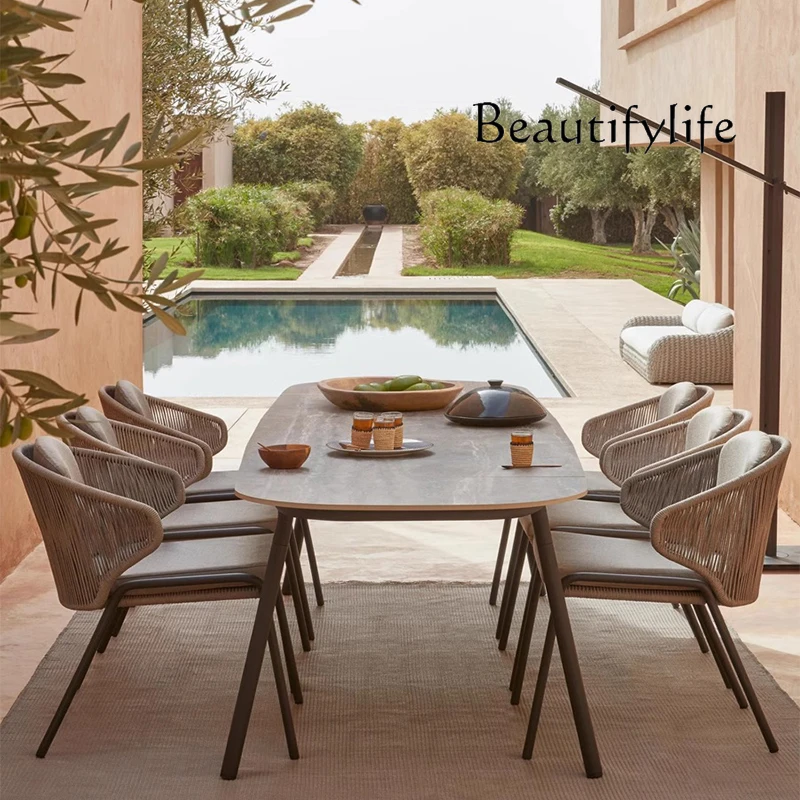 

X Nordic Mobile Garden Furniture Sets Coffee Outdoor Study Gaming Table Luxury Picnic Poker Mesas De Comedor Office Furniture