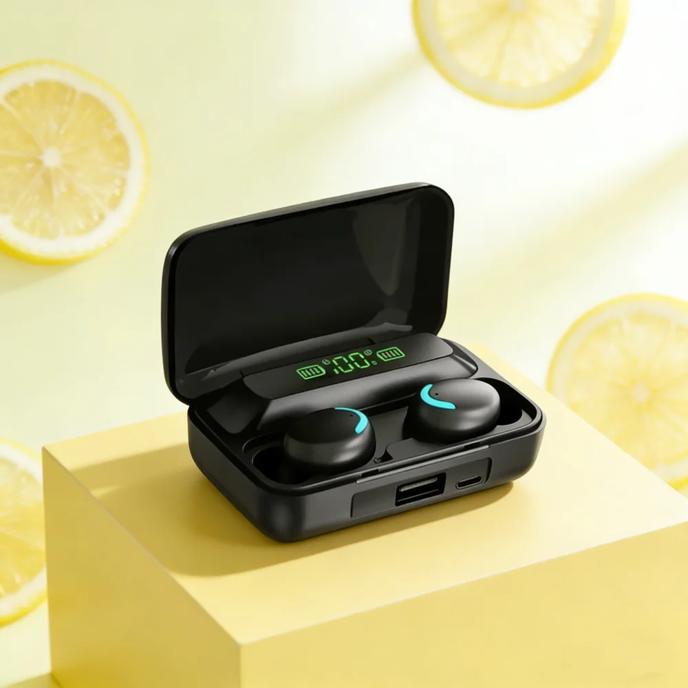 Bluetooth Headphones 9D Stereo High Bass Sport Earphones Handfree Touch Control Tws Wireless Earbuds Waterproof Headset