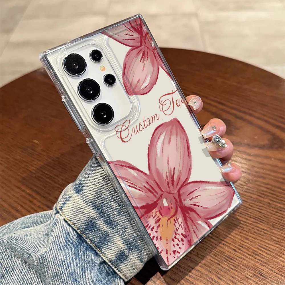 Orchideenblumen-Hülle für Samsung Galaxy S26 S25 S24 S23 Ultra S22 S21Plus FE A57 A56 A55 A54 A53 A36 A35 A34 5G Klare Weiche Schutzhülle – Detail 12
