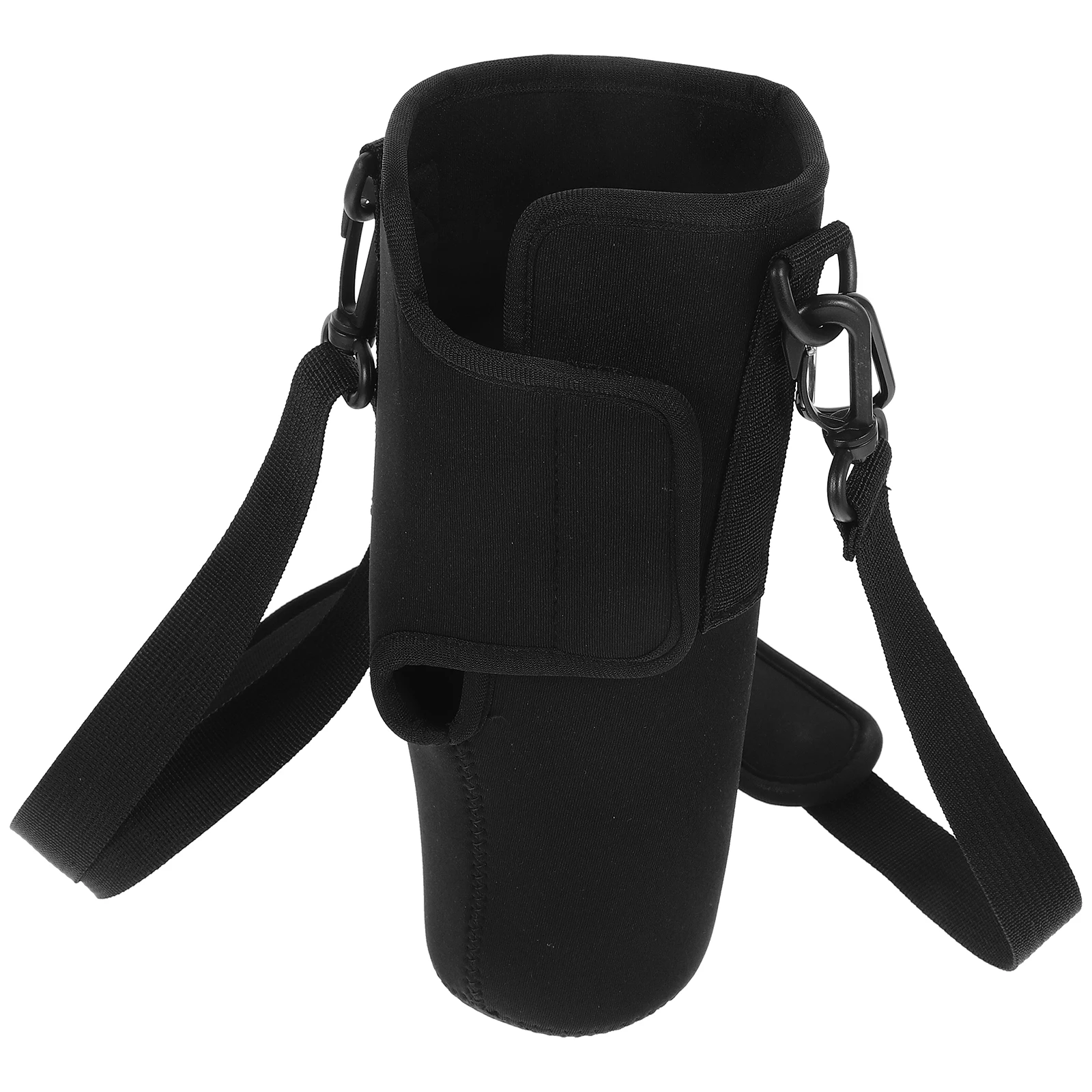 

Water Bottle Cover Holder Portable Adjustable Shoulder Strap for Travel Black Carrier Bag Durable Outdoor Kitchen Bar Use