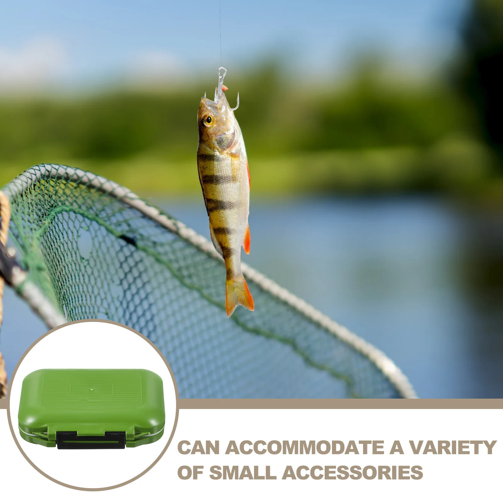 

Lure Waterproof Accessory Box High-Strength ABS Case Silicone Seal Fit Fishing Hooks Batteries U Outdoor