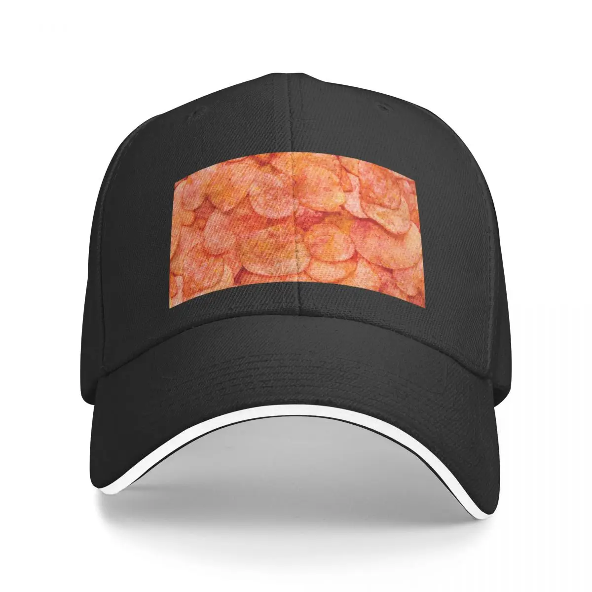 

Ketchup Potato Chips Snack Food Photo Pattern Baseball Cap black Trucker Cap Wild Ball Hat Men's Women's