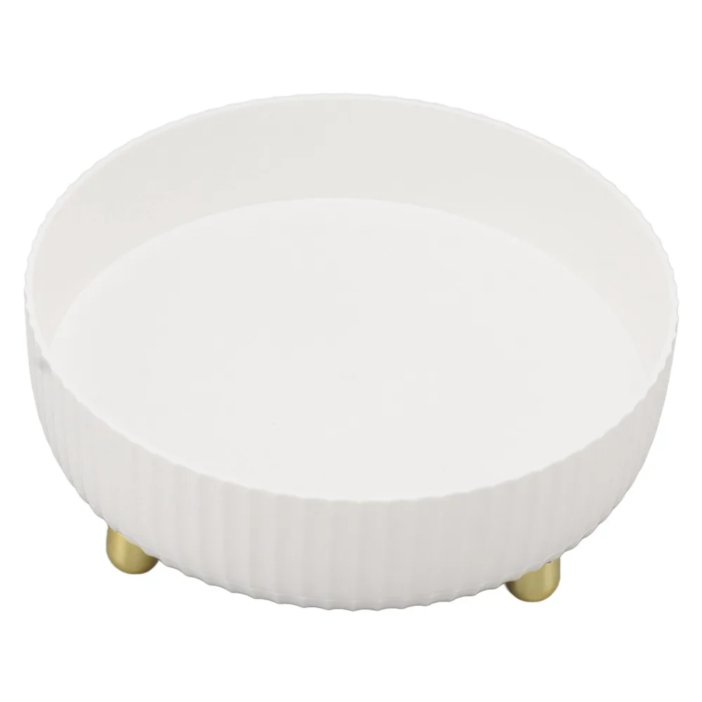 pp Spice Rack Organizer 8.7in×8.7in×2.95in Small Size 360 Degree Turntable Spinning Design Round Shape Multipurpose Storage Rack