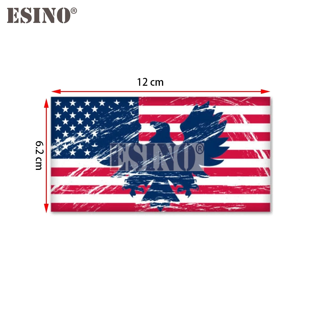 Car Styling Creative US America Flag Flying Hawk Decal Cartoon PVC Waterproof Car Body Sticker Pattern Vinyl