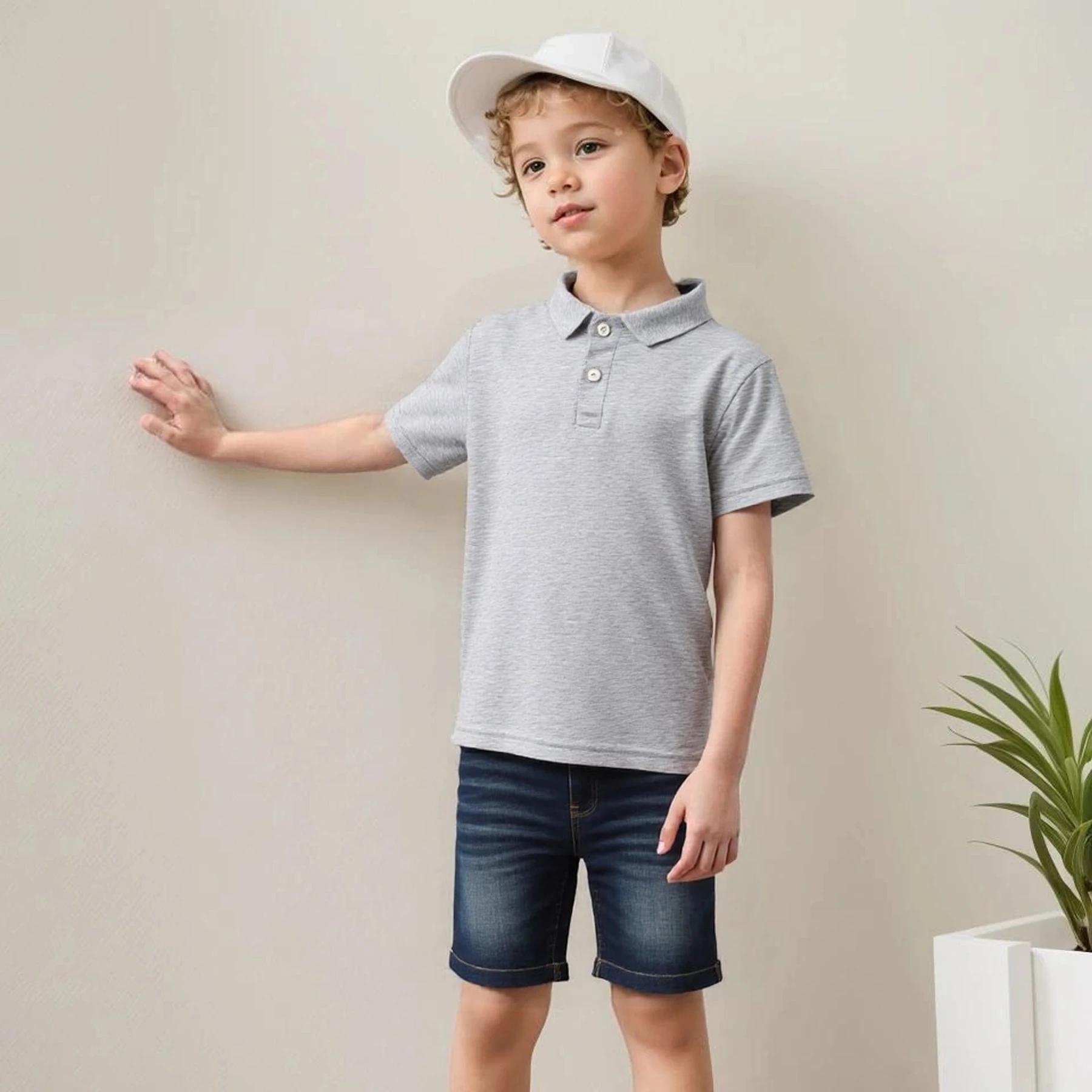 Boys Casual Classic Design Slightly Stretch  POLO, Kids Clothes For Spring Summer Indoor Outdoor