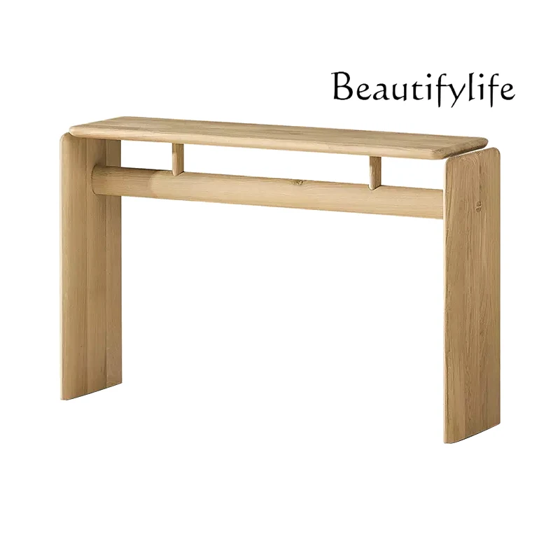 

Japanese-style solid wood entrance table, entrance table, art end table, natural wind bar case, ash wood long strip narrow table