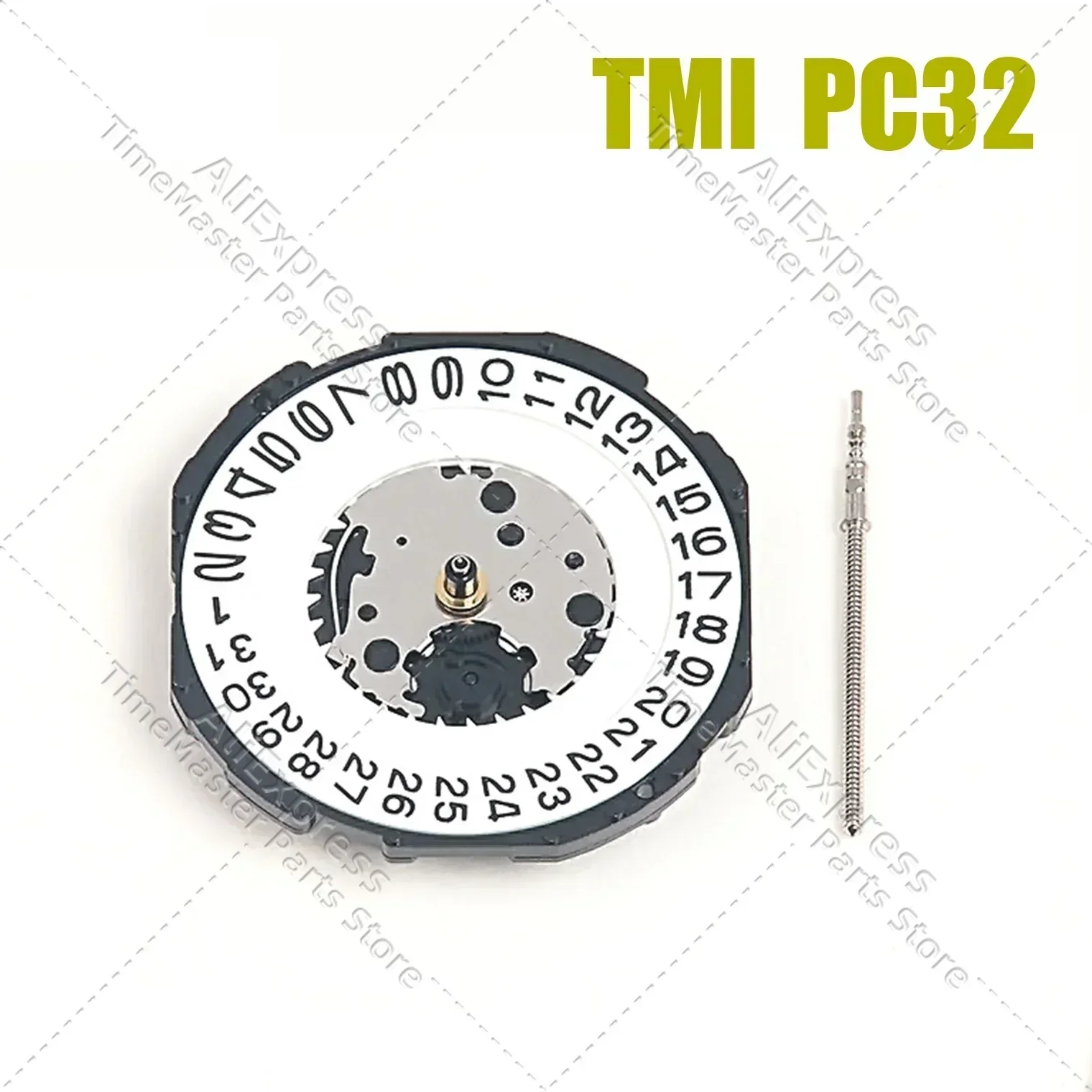 أجزاء حركة الساعة حركة PC32 TMI PC32A-3/6 حركة كوارتز قياسية مع عرض التاريخ 3 دبوس مع التاريخ