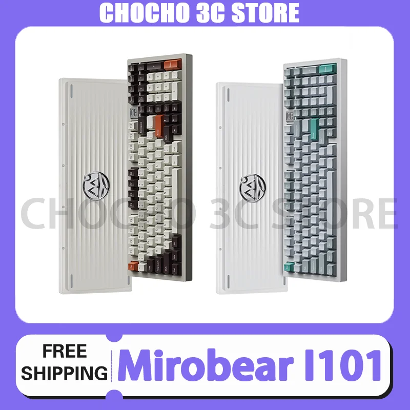 Mirobear I101 Mechanical Keyboard Kit Wireless Three Mode Gasket Aluminum Alloy Rgb Ergonomics Customized Accessories Desktop