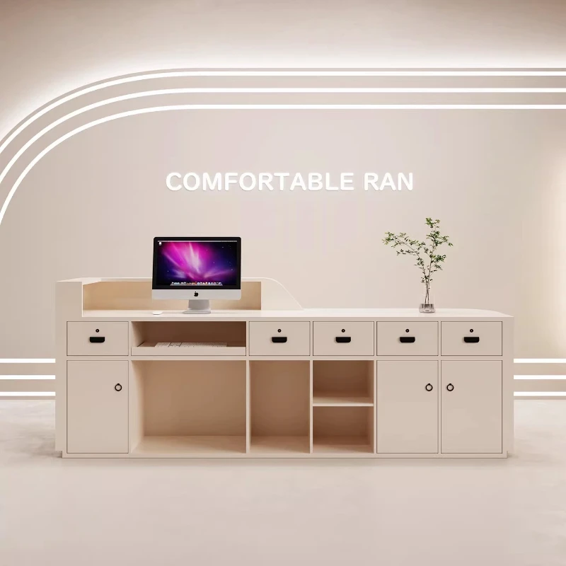 Baking paint hotel company front desk reception desk clothing store beauty salon checkout counter mesa para escritório furniture