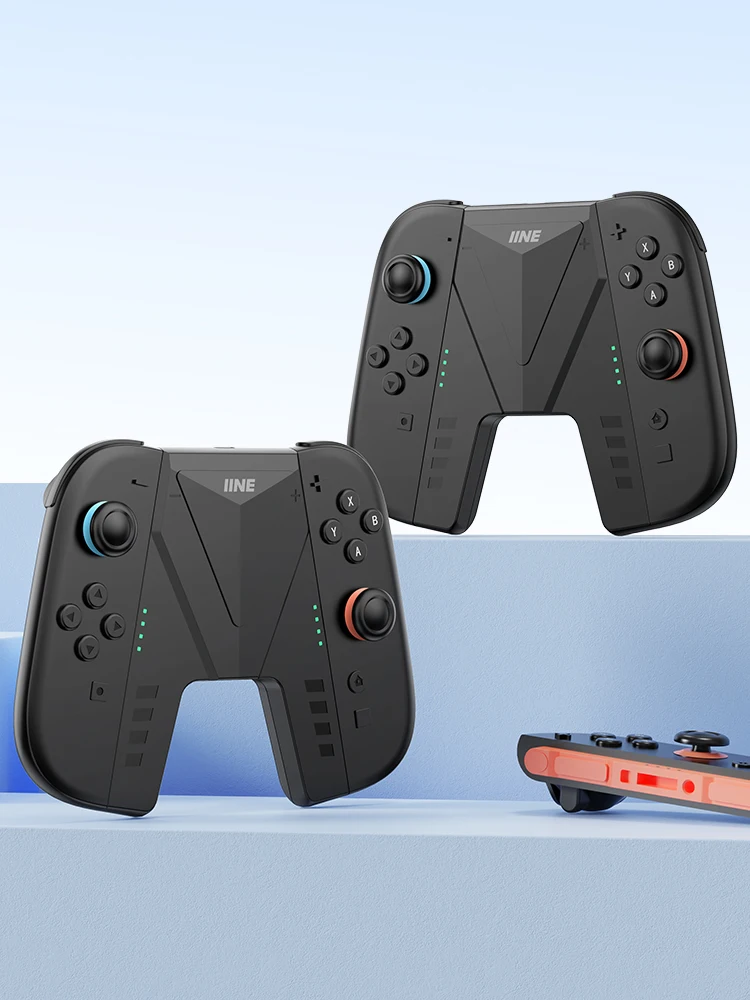 IINE Ergonomics Charging Grip for Switch 2/NS2/Switch2, Play and charg, indicator Light, Overcharge protection, Case-Friendly 6
