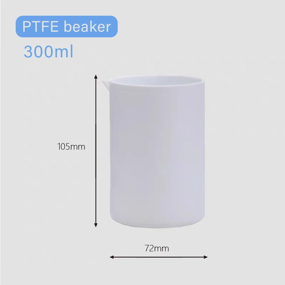 30-400ML PTFE Beaker High Temperature Corrosion Resistant For Chemical Laboratory Analysis