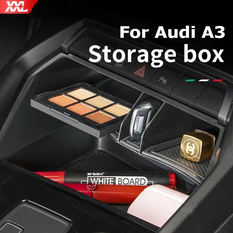 LHD ABS Storage Organizer for Audi A3 S3 8Y 2022 2021 2020 Sedan Hatchback Limousine Sportback Car Interior Accessories