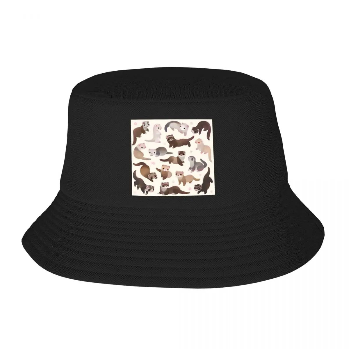 Ferret - Bright Bucket Hats Panama For Man Woman Bob Hats Reversible Fisherman Hats Summer Beach Fishing Unisex Caps