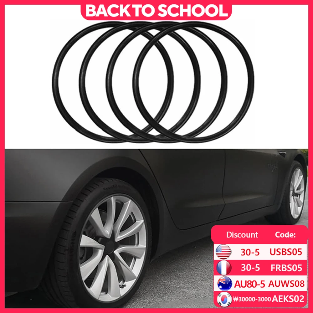 

4PCS Automotive Alloy Wheel Protector Ring Anti-Scratch HubCap Patch R15 R16 R17 R18 R19 R20 R21 R22 Full Rim Cover Accessories