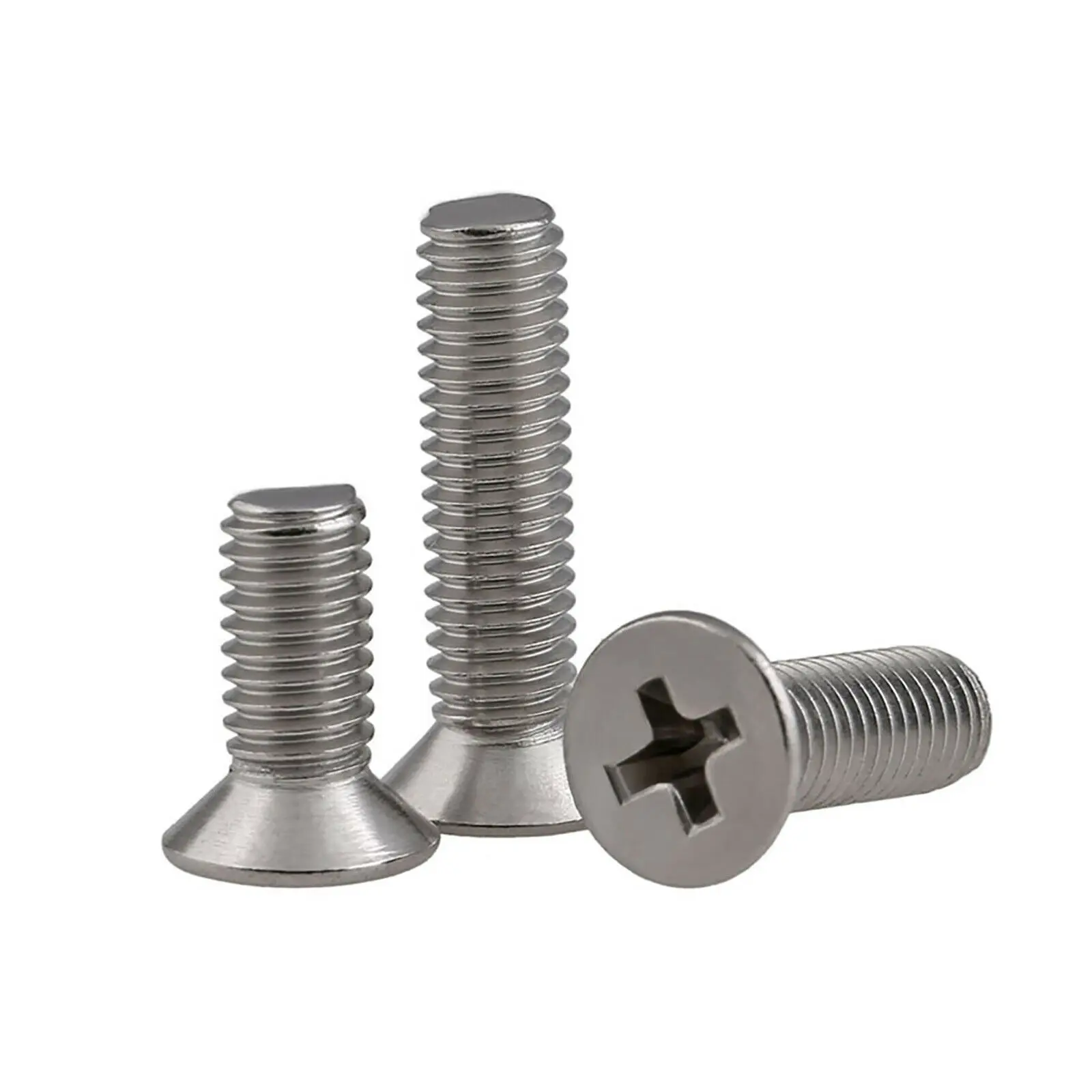 M1-M1.6 304 Stainless Steel Countersunk Head Phillips Screws  Flat Head Electronic Machine Screw Bolt Cross Recessed Screw Bolt