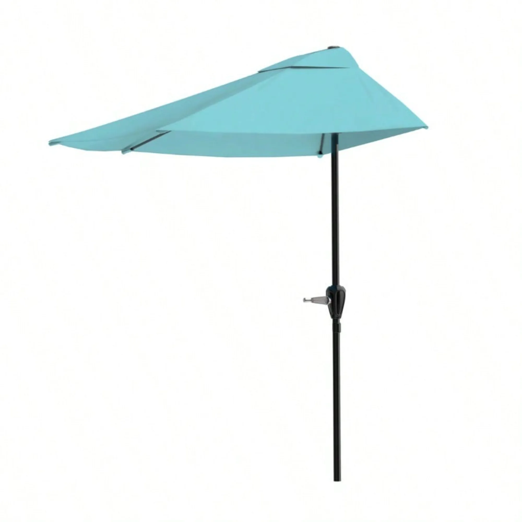 

9' Half Patio Umbrella - Crank to Open Sunshade for Balcony, Patio or Porch