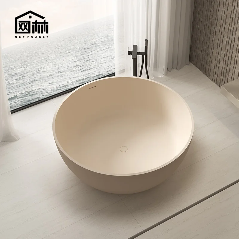 Artificial stone round bathtub