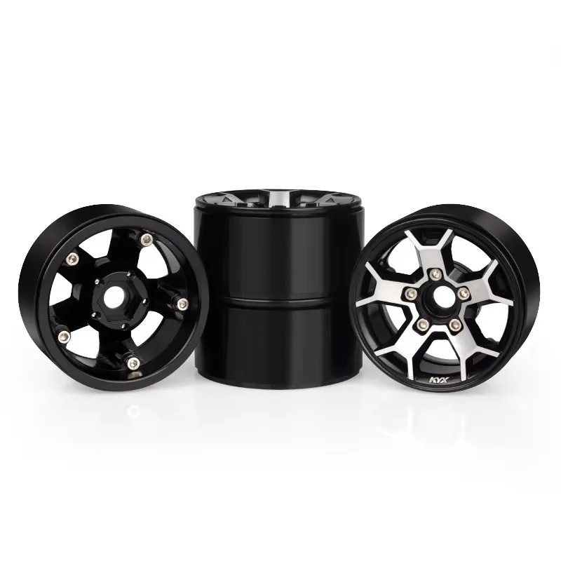 KYX simulation model car 1.9 metal wheels CapraTRX-4scx10iii aluminum alloy clamp tire non stick wheel