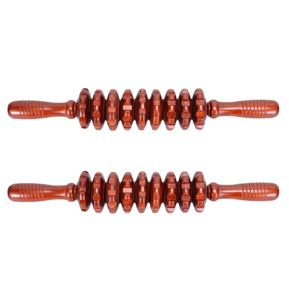 

2 Pcs Massager Full-body Stick Relax Rod for Abdominal Wooden Roller Whole