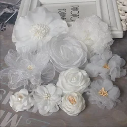 10Pcs/Set Mix Fabric Flowers Simulation Flower Head Decoration Flowers For DIY Accessories