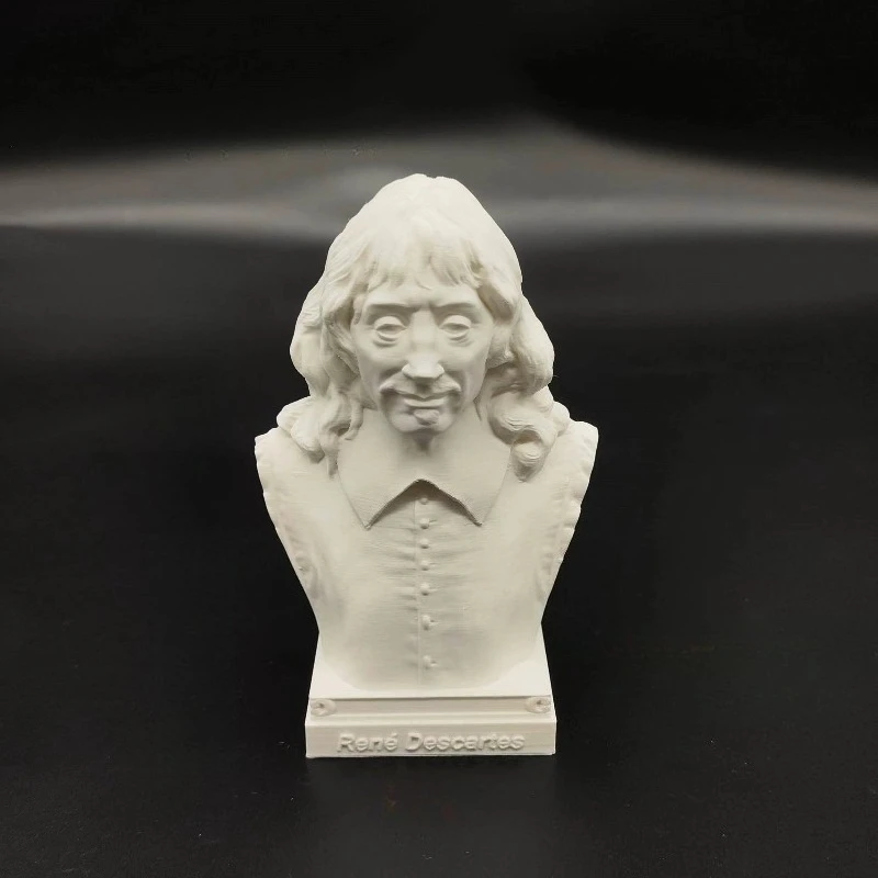 10/15/25 سنتيمتر الفيلسوف الفرنسي Descartes Montesquieu Foucault Voltaire Rousseau تقليد الجص تمثال ثلاثية الأبعاد المطبوعة PLA التماثيل #4