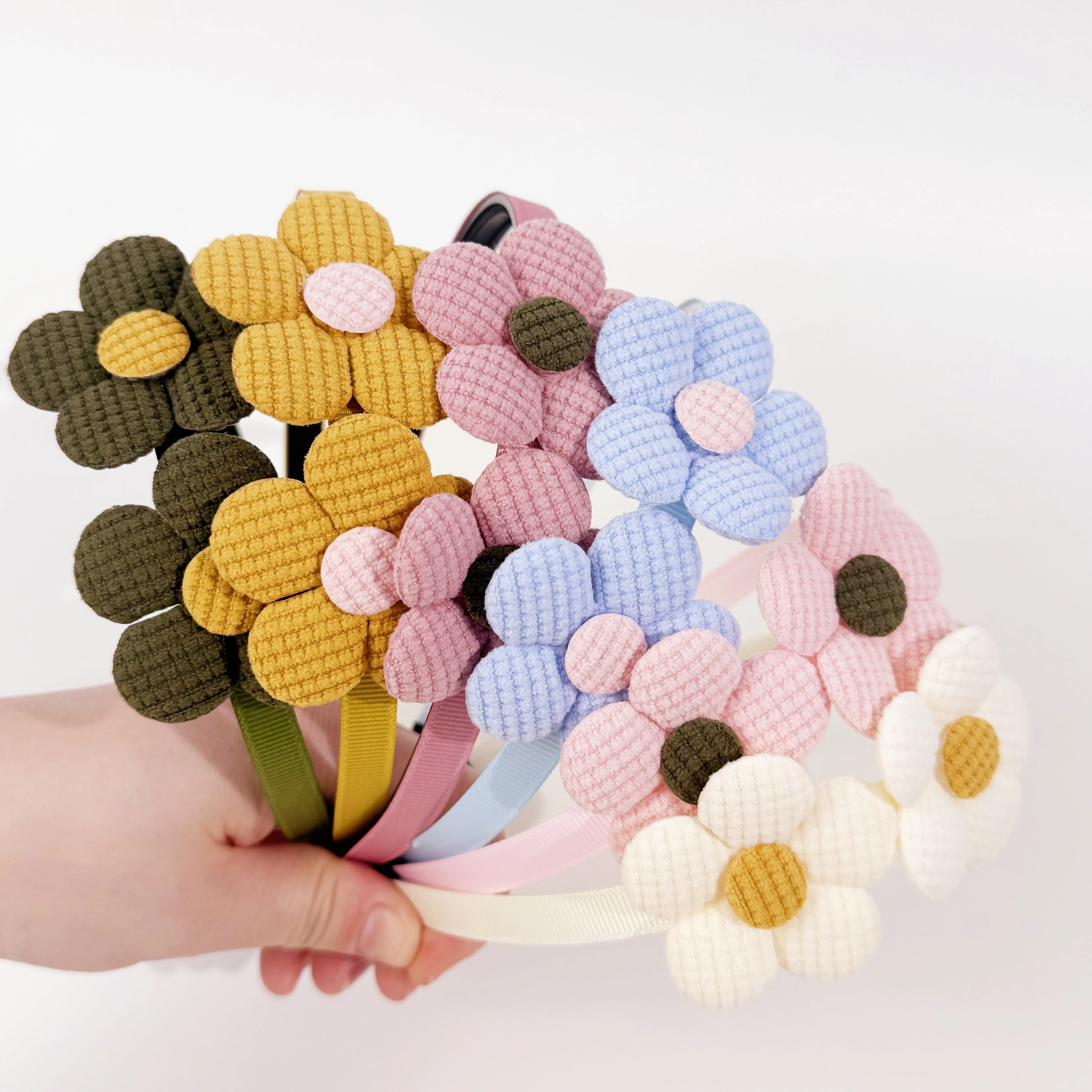 3/6 قطعة لطيف الفتيات عقال النسيج زهرة العصابات الشعر الاطفال الأطفال فيونكات شعر العصابات الشعر الأسرة الديكور حفلة إكسسوارات الشعر #2