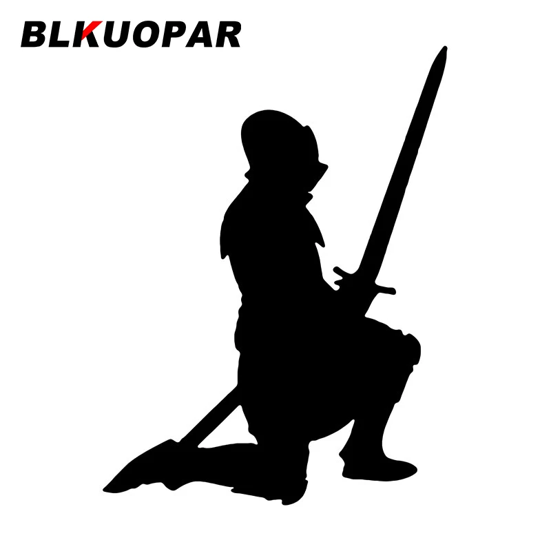 BLKUOPAR Kneeling Swordsman Car Stickers Middle Ages Decals Waterproof Die Cut Air Conditioner Motorcycle Car Accessories