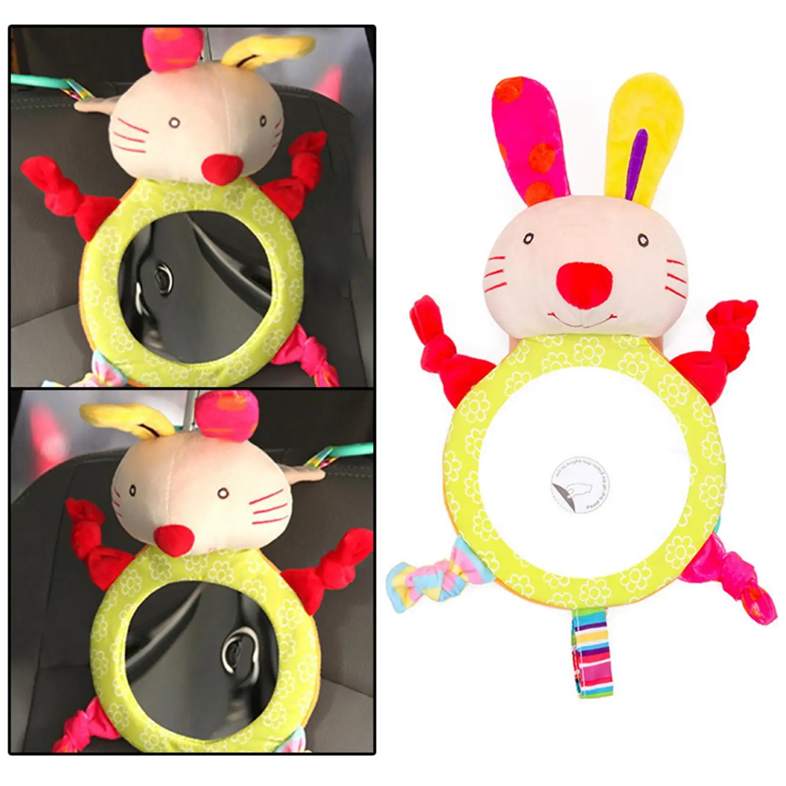 with , Cartoon Animal Shape Easy Hanging Safety  Mirror for Rear Facing Infant