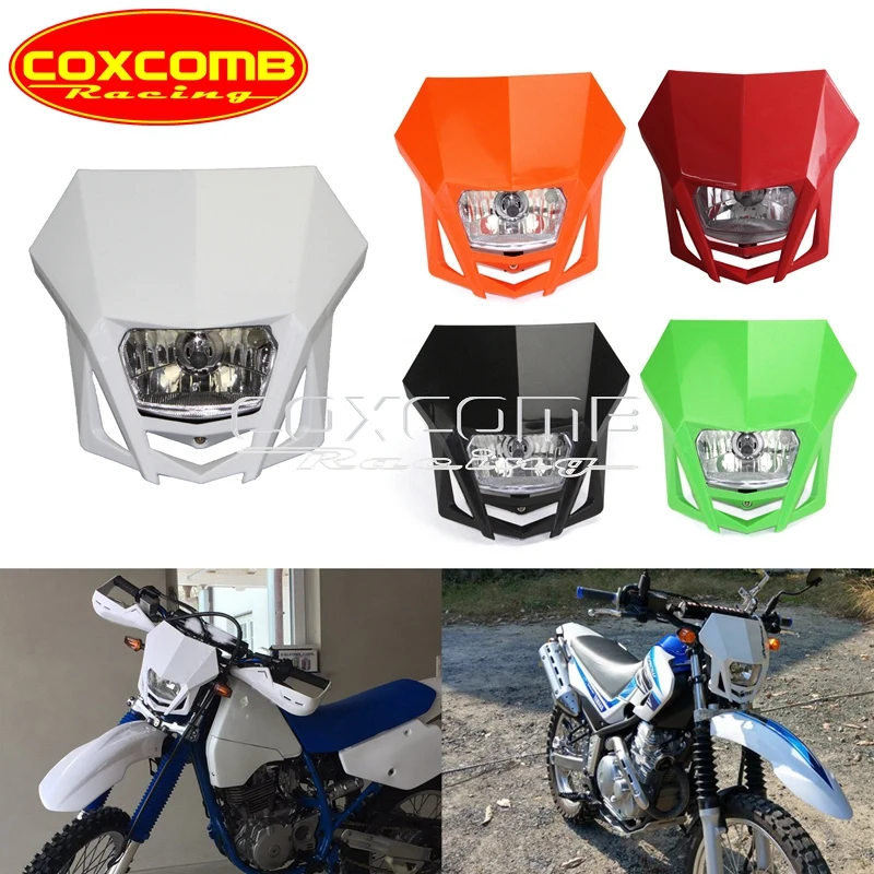 Green Off Road Racing Enduro Headlight Dirt Bike KLX KXF KX-F Headlamp For Kawasaki KX250F KX250L KX 250/450 KLX 230/300/650