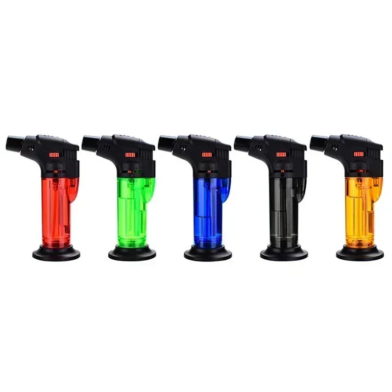 Windproof Gas Torch Lighter Portable Cigar Lighters Powerful Turbo Inflatable Butane Jet Flame Lighter Kitchen BBQ Ignition Tool view 4