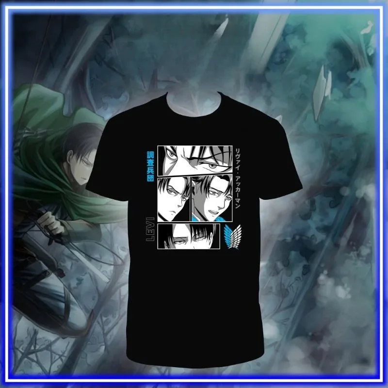 

Атака Титанов Wings of Freedom Аниме Периферийный сустав Футболка с короткими рукавами Летний свободный топ из чистого хлопка с половиной рукавов